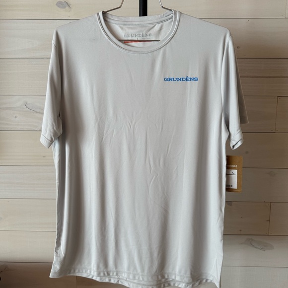 Men's Grundens Linear Wave SS Tech Tee - Picture 1 of 5